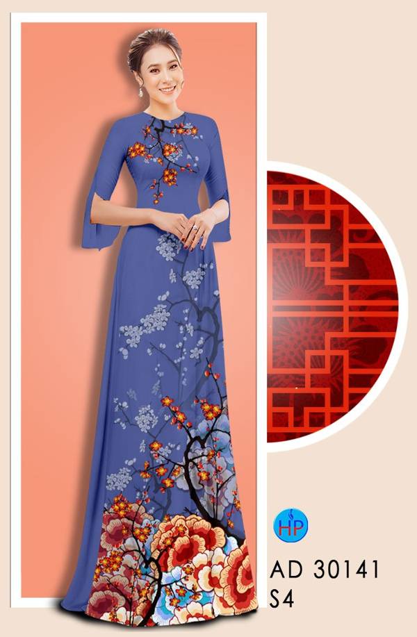 Vải Áo Dài Hoa In 3D thiết kế 2021 AD 30141 37 Vải Áo Dài Hoa In 3D thiết kế 2021 AD 30141