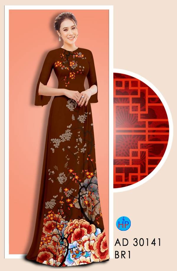 Vải Áo Dài Hoa In 3D thiết kế 2021 AD 30141 41 Vải Áo Dài Hoa In 3D thiết kế 2021 AD 30141