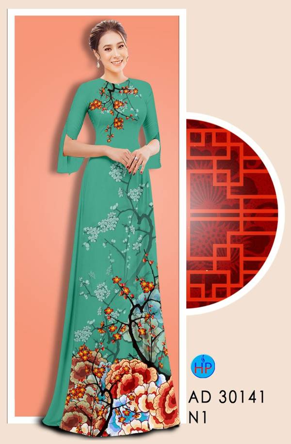 Vải Áo Dài Hoa In 3D thiết kế 2021 AD 30141 44 Vải Áo Dài Hoa In 3D thiết kế 2021 AD 30141