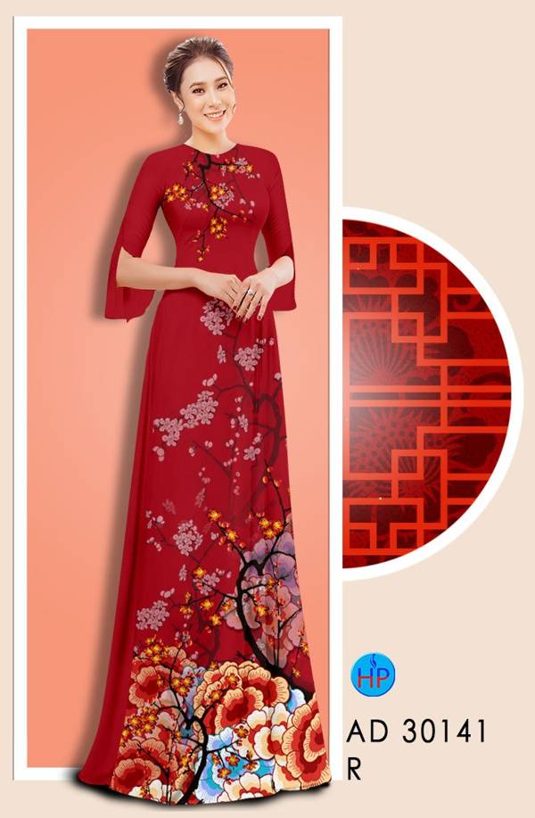 Vải Áo Dài Hoa In 3D thiết kế 2021 AD 30141 49 Vải Áo Dài Hoa In 3D thiết kế 2021 AD 30141