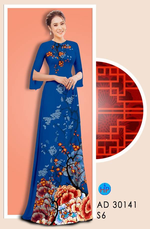 Vải Áo Dài Hoa In 3D thiết kế 2021 AD 30141 52 Vải Áo Dài Hoa In 3D thiết kế 2021 AD 30141