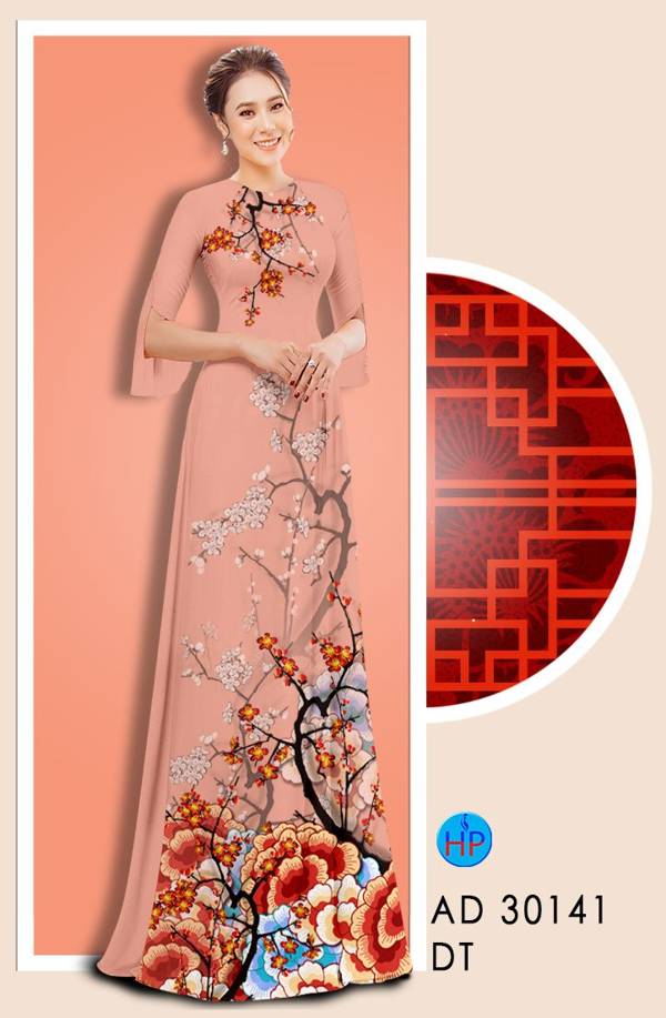 Vải Áo Dài Hoa In 3D thiết kế 2021 AD 30141 47 Vải Áo Dài Hoa In 3D thiết kế 2021 AD 30141