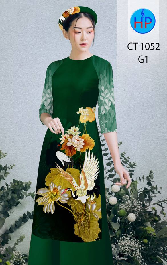 Vải Áo Dài Hoa Sen thiết kế 2021 AD CT1052