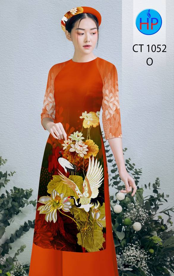 Vải Áo Dài Hoa Sen thiết kế 2021 AD CT1052