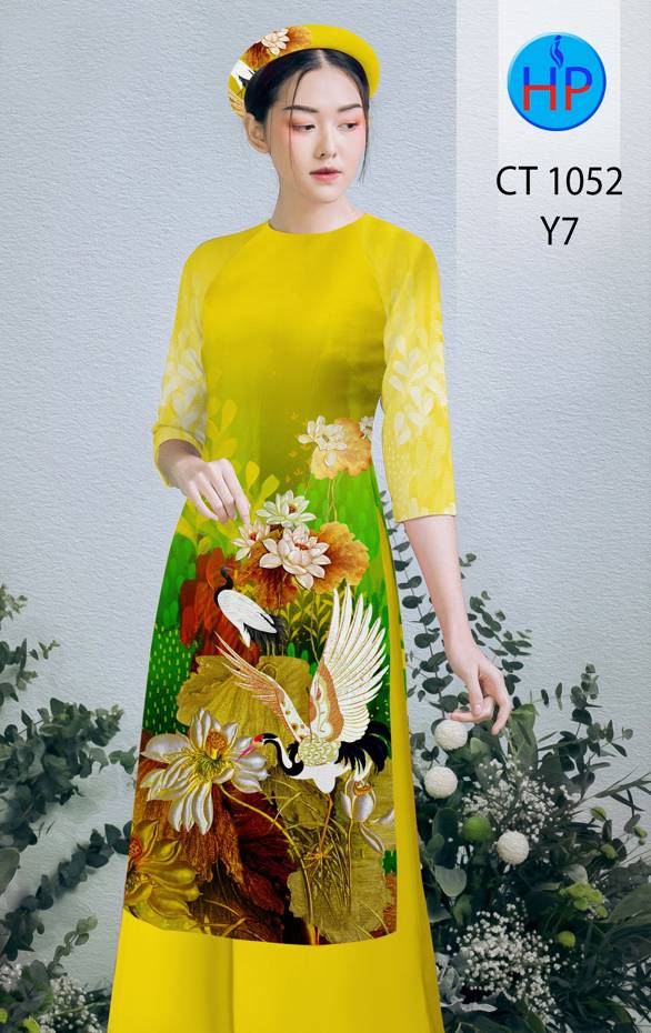 Vải Áo Dài Hoa Sen thiết kế 2021 AD CT1052