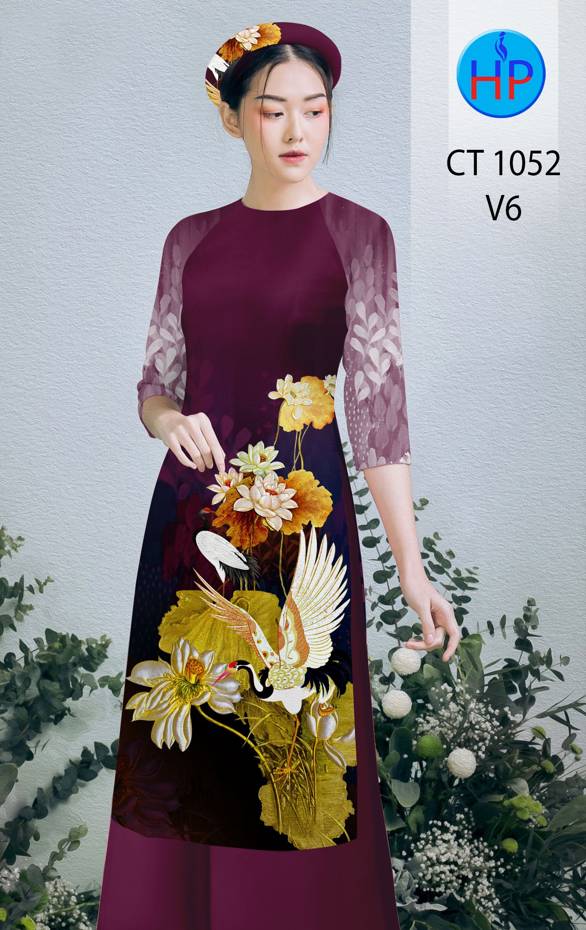 Vải Áo Dài Hoa Sen thiết kế 2021 AD CT1052