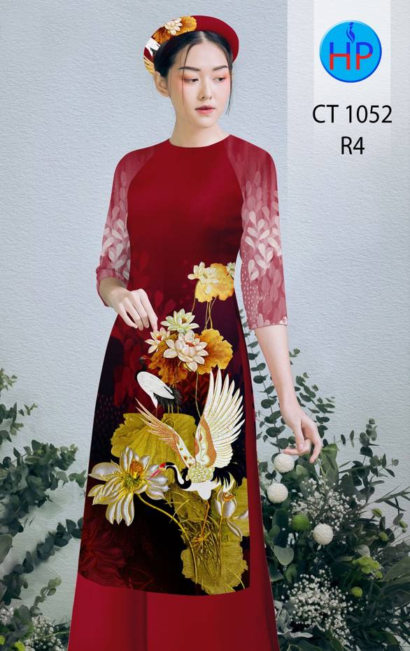 Vải Áo Dài Hoa Sen thiết kế 2021 AD CT1052