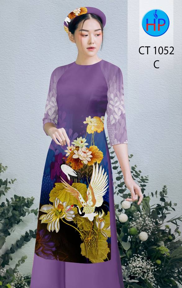 Vải Áo Dài Hoa Sen thiết kế 2021 AD CT1052