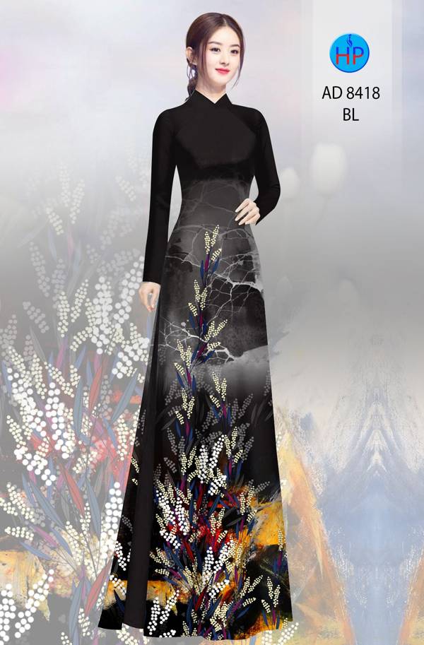 Vải Áo Dài Hoa In 3D mới ra AD 8418 37 Vải Áo Dài Hoa In 3D mới ra AD 8418