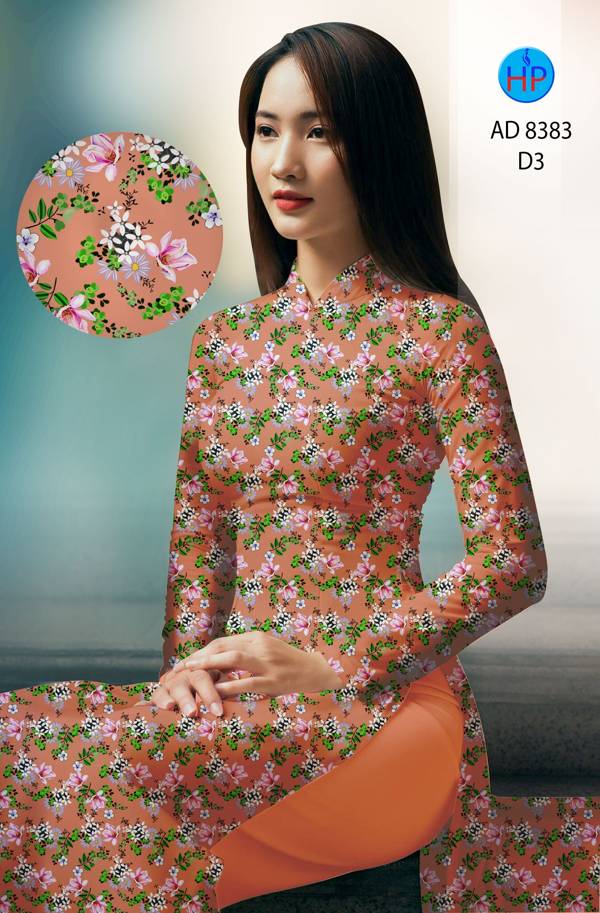 Vải Áo Dài Hoa Đều mới ra AD 8383 39 Vải Áo Dài Hoa Đều mới ra AD 8383