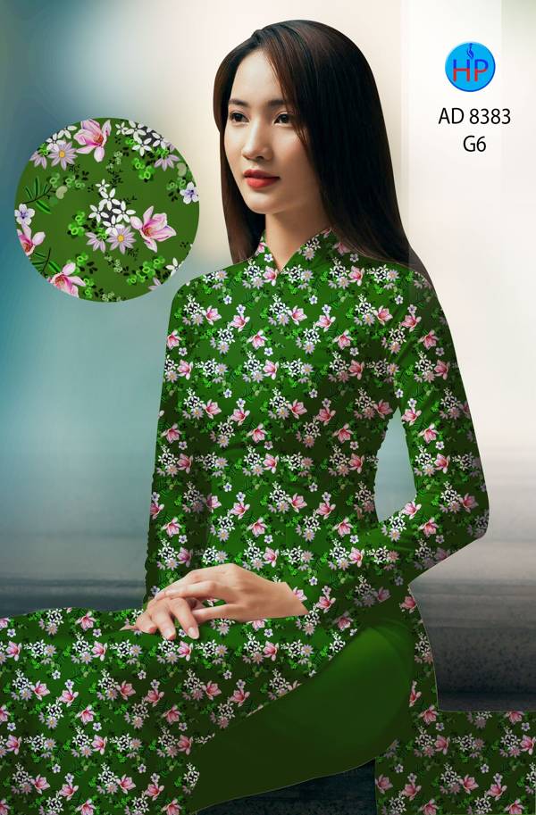 Vải Áo Dài Hoa Đều mới ra AD 8383 47 Vải Áo Dài Hoa Đều mới ra AD 8383
