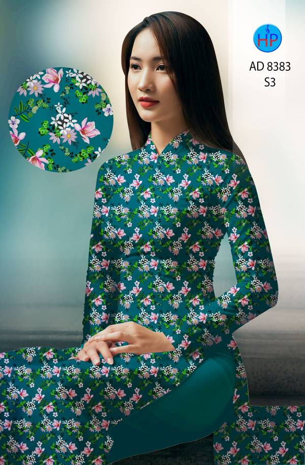 Vải Áo Dài Hoa Đều mới ra AD 8383 52 Vải Áo Dài Hoa Đều mới ra AD 8383