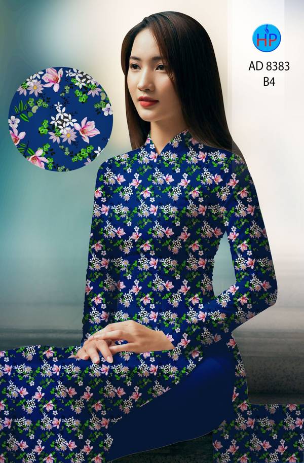 Vải Áo Dài Hoa Đều mới ra AD 8383 49 Vải Áo Dài Hoa Đều mới ra AD 8383