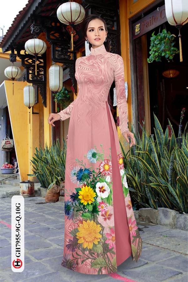 Vải Áo Dài Hoa In 3D thiết kế 2021 AD GH7955 33 Vải Áo Dài Hoa In 3D thiết kế 2021 AD GH7955