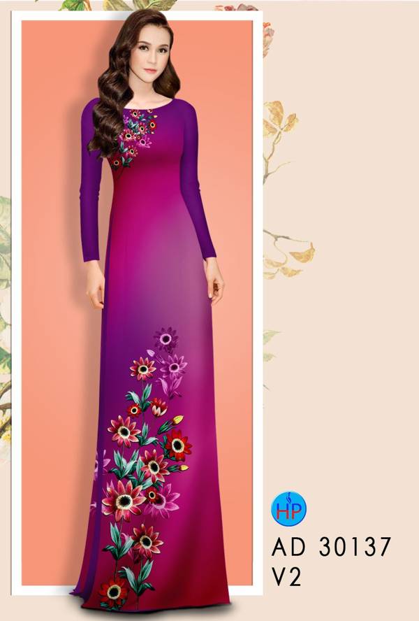 Vải Áo Dài Hoa In 3D thiết kế 2021 AD 30137 36 Vải Áo Dài Hoa In 3D thiết kế 2021 AD 30137