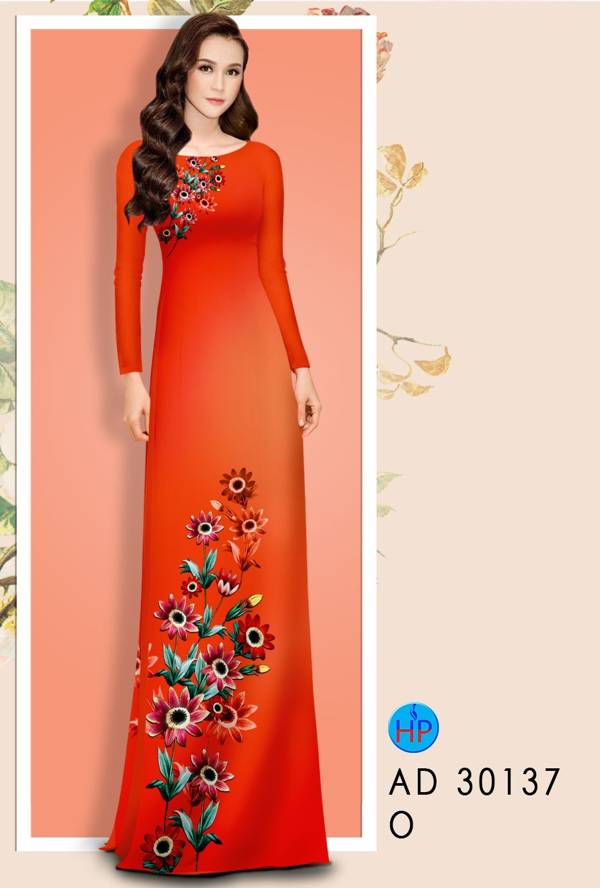 Vải Áo Dài Hoa In 3D thiết kế 2021 AD 30137 43 Vải Áo Dài Hoa In 3D thiết kế 2021 AD 30137