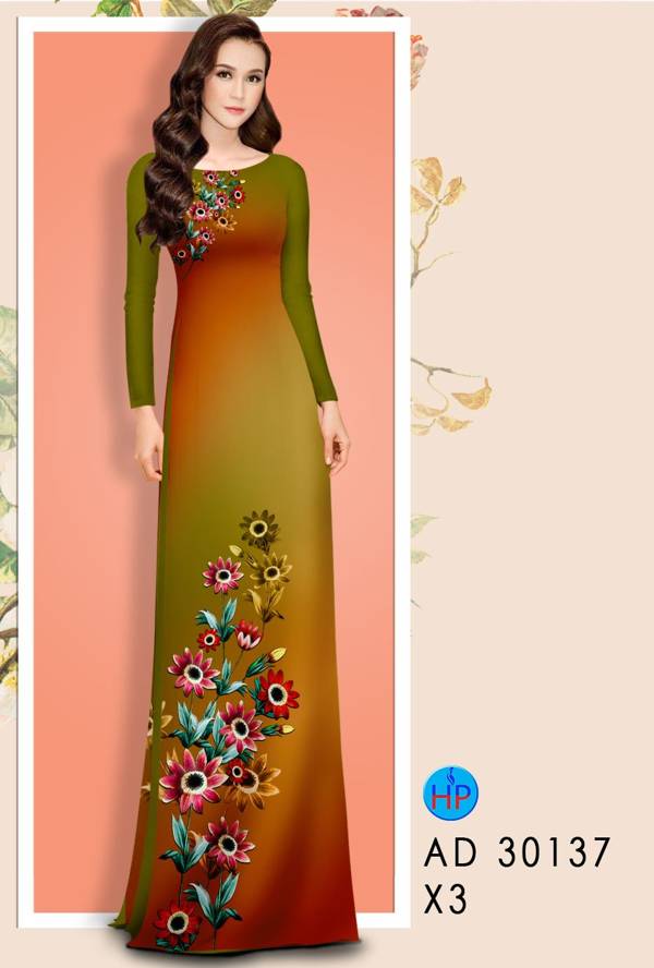 Vải Áo Dài Hoa In 3D thiết kế 2021 AD 30137 48 Vải Áo Dài Hoa In 3D thiết kế 2021 AD 30137