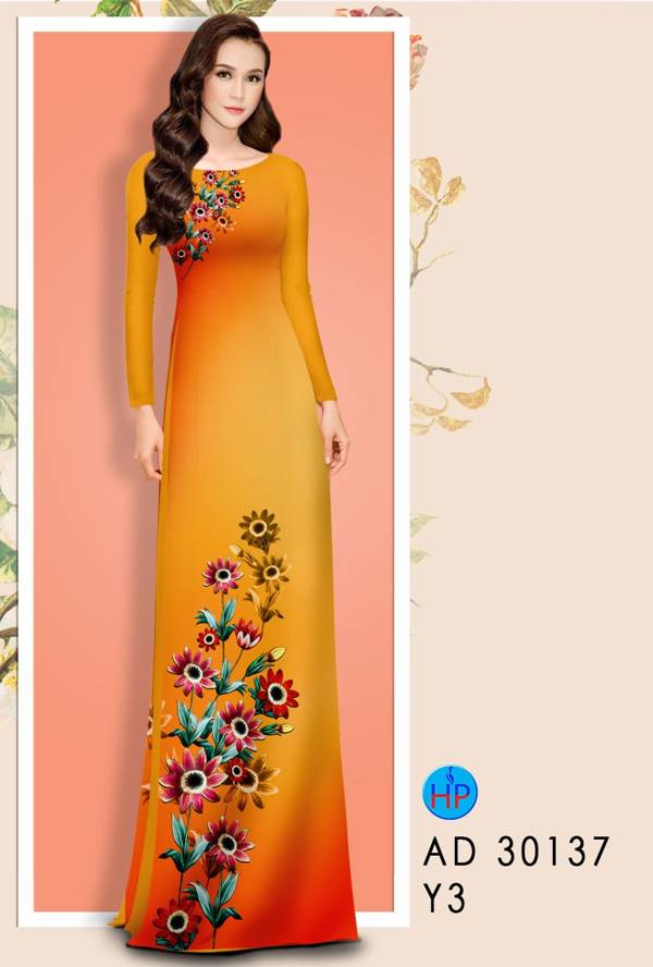 Vải Áo Dài Hoa In 3D thiết kế 2021 AD 30137 49 Vải Áo Dài Hoa In 3D thiết kế 2021 AD 30137