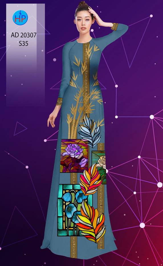 Vải Áo Dài Hoa In 3D mới ra AD 20307 38 Vải Áo Dài Hoa In 3D mới ra AD 20307