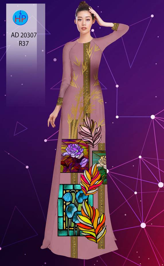 Vải Áo Dài Hoa In 3D mới ra AD 20307 39 Vải Áo Dài Hoa In 3D mới ra AD 20307