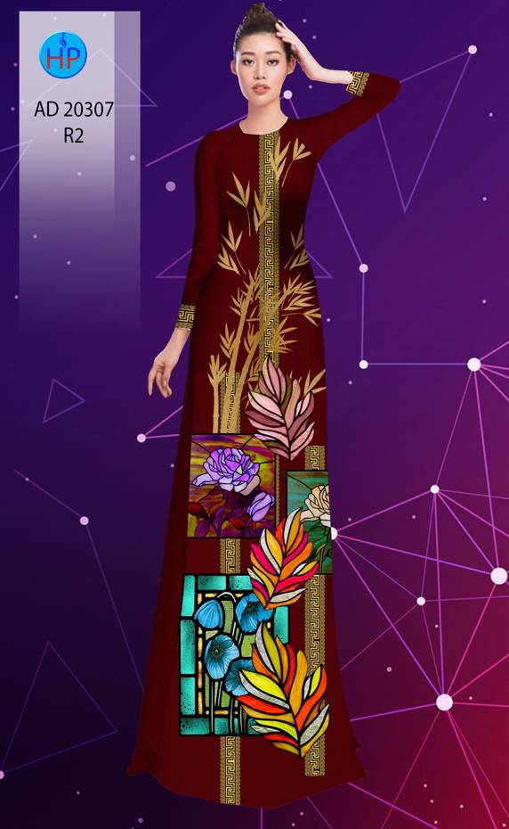 Vải Áo Dài Hoa In 3D mới ra AD 20307 40 Vải Áo Dài Hoa In 3D mới ra AD 20307