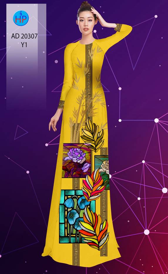 Vải Áo Dài Hoa In 3D mới ra AD 20307 43 Vải Áo Dài Hoa In 3D mới ra AD 20307
