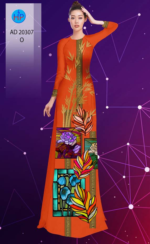 Vải Áo Dài Hoa In 3D mới ra AD 20307 45 Vải Áo Dài Hoa In 3D mới ra AD 20307