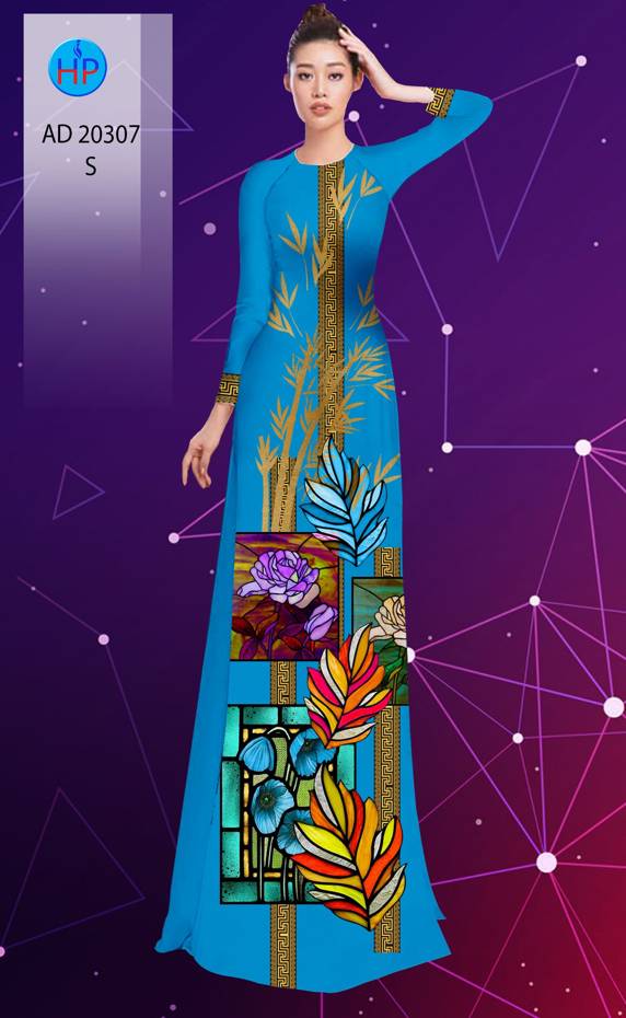 Vải Áo Dài Hoa In 3D mới ra AD 20307 44 Vải Áo Dài Hoa In 3D mới ra AD 20307