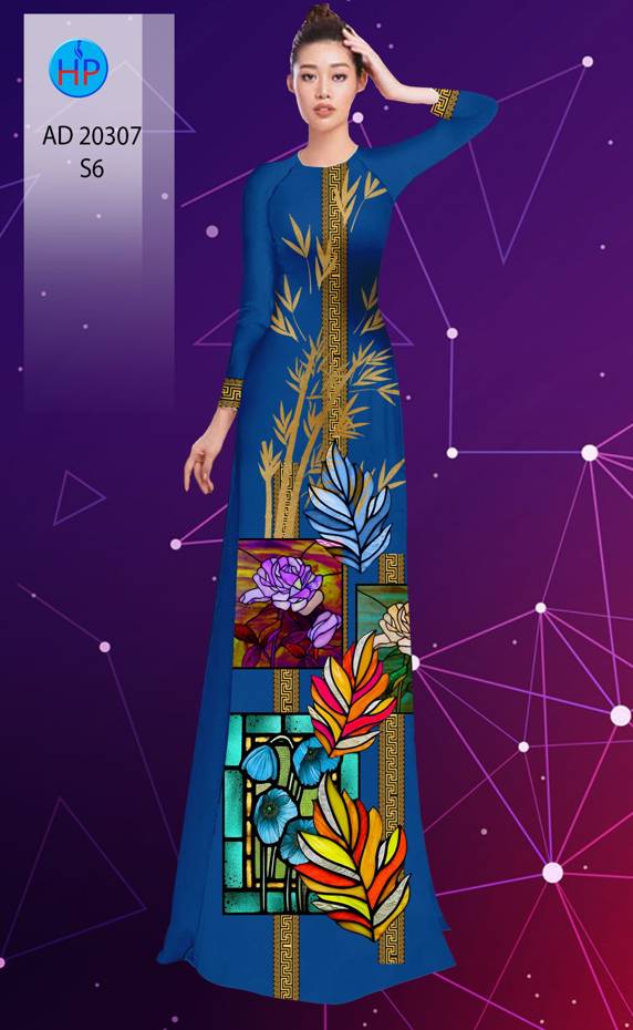 Vải Áo Dài Hoa In 3D mới ra AD 20307 47 Vải Áo Dài Hoa In 3D mới ra AD 20307
