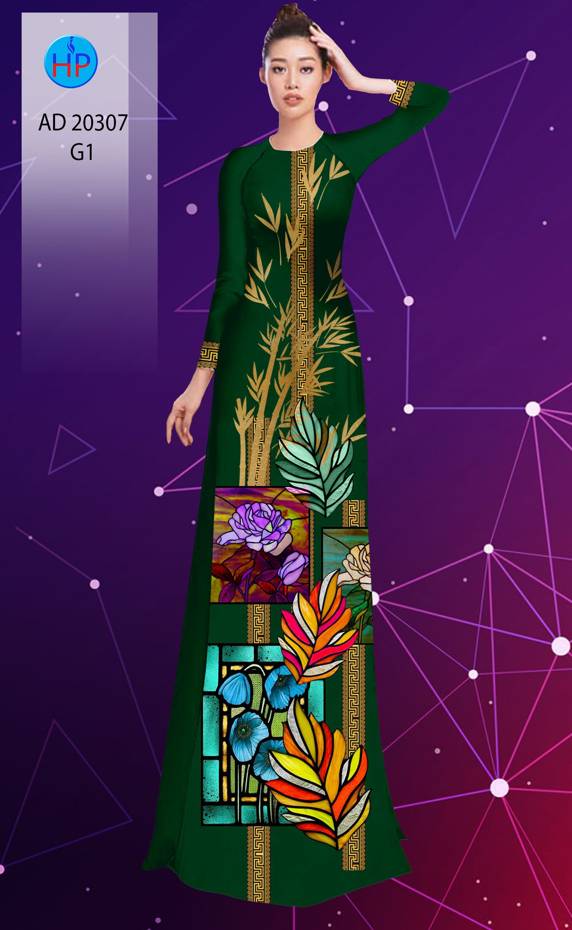 Vải Áo Dài Hoa In 3D mới ra AD 20307 46 Vải Áo Dài Hoa In 3D mới ra AD 20307