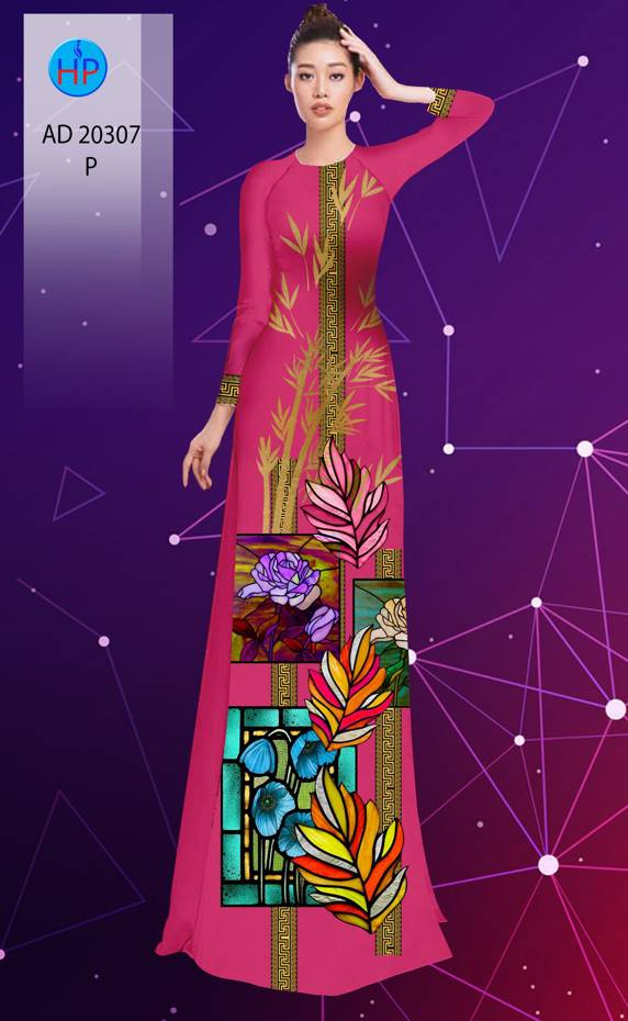 Vải Áo Dài Hoa In 3D mới ra AD 20307 49 Vải Áo Dài Hoa In 3D mới ra AD 20307