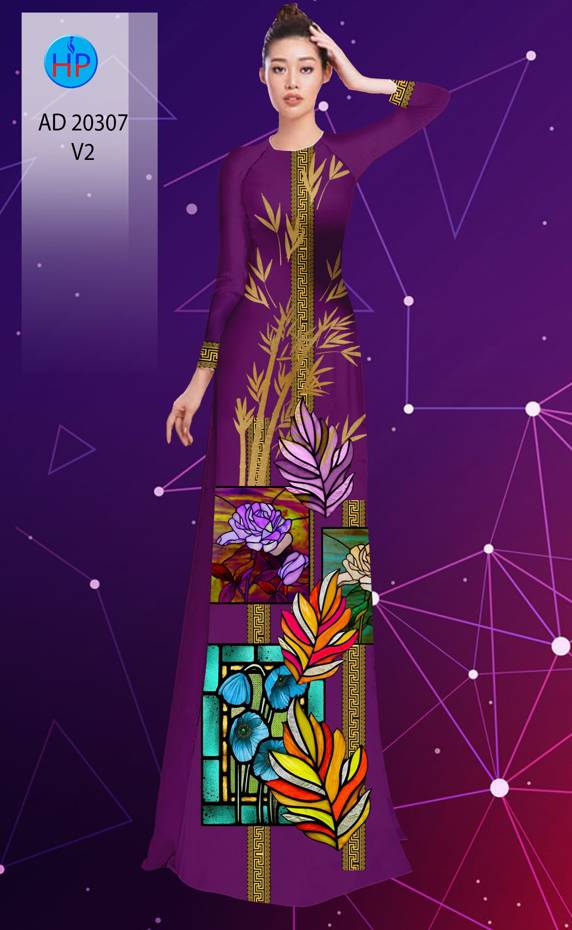 Vải Áo Dài Hoa In 3D mới ra AD 20307 52 Vải Áo Dài Hoa In 3D mới ra AD 20307