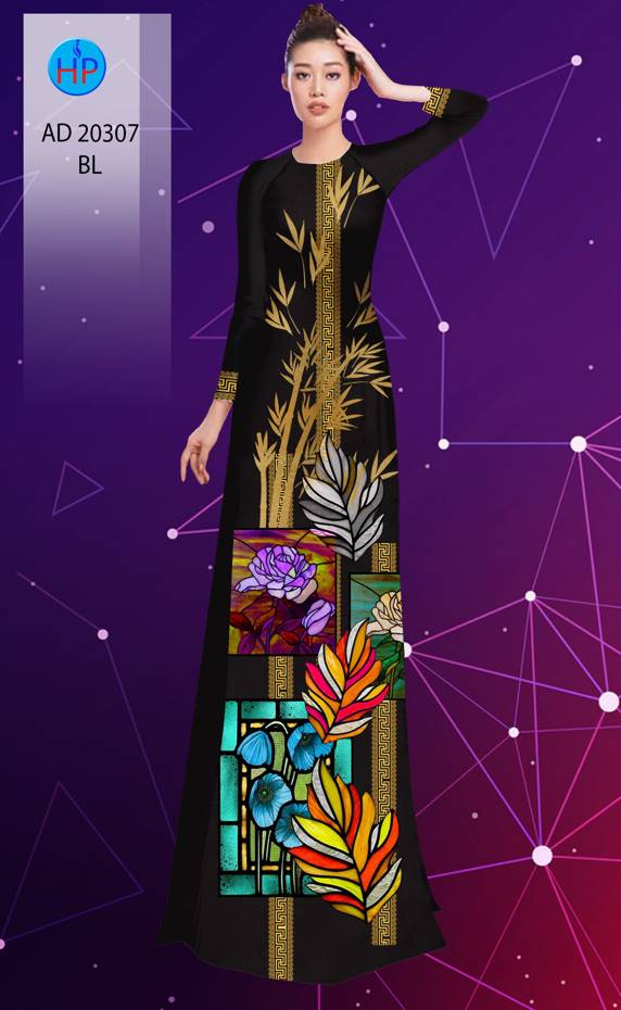 Vải Áo Dài Hoa In 3D mới ra AD 20307 51 Vải Áo Dài Hoa In 3D mới ra AD 20307