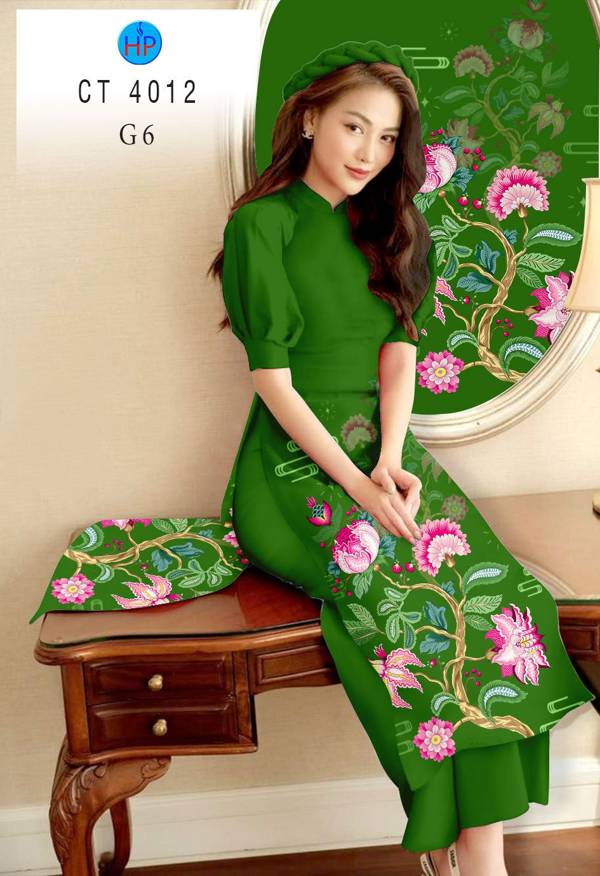 Vải Áo Dài Hoa In 3D thiết kế 2021 AD CT4012 39 Vải Áo Dài Hoa In 3D thiết kế 2021 AD CT4012