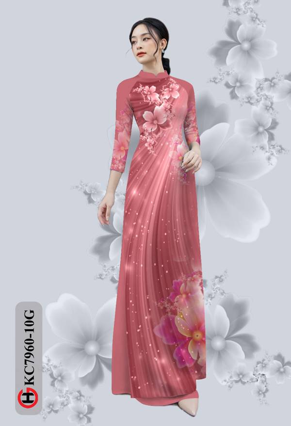 Vải Áo Dài Hoa In 3D thiết kế 2021 AD KC7960 37 Vải Áo Dài Hoa In 3D thiết kế 2021 AD KC7960