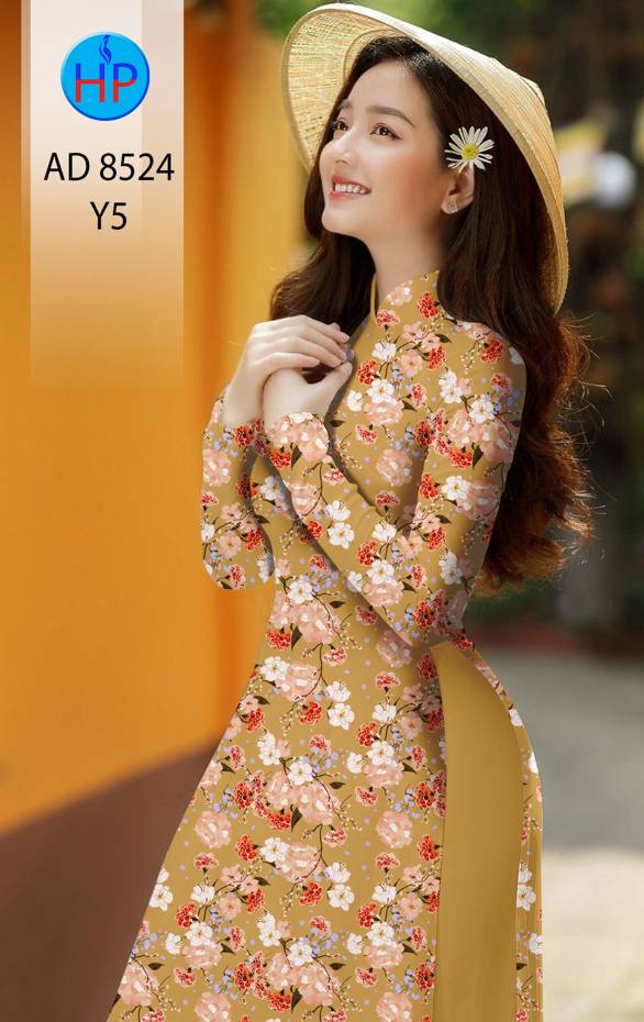 Vải Áo Dài Hoa Đều thiết kế 2021 AD 8524 40 Vải Áo Dài Hoa Đều thiết kế 2021 AD 8524