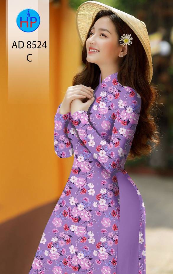 Vải Áo Dài Hoa Đều thiết kế 2021 AD 8524 46 Vải Áo Dài Hoa Đều thiết kế 2021 AD 8524