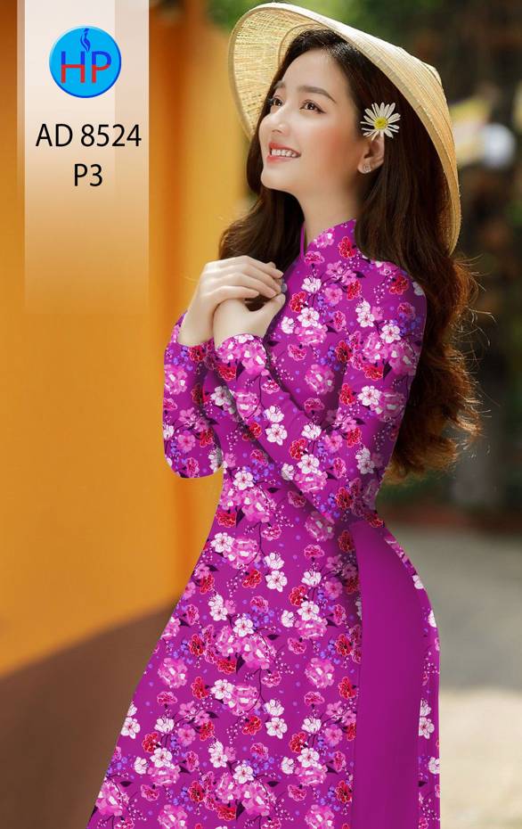 Vải Áo Dài Hoa Đều thiết kế 2021 AD 8524 44 Vải Áo Dài Hoa Đều thiết kế 2021 AD 8524