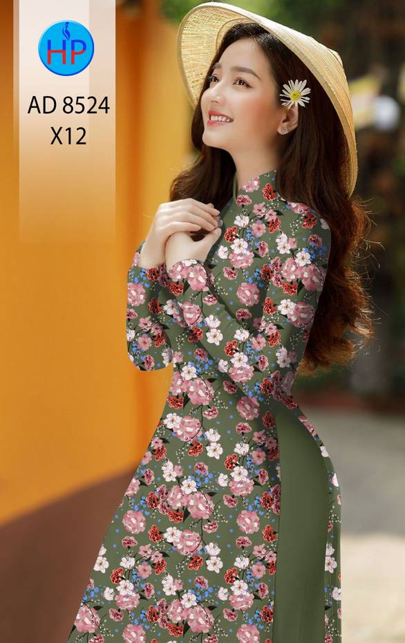 Vải Áo Dài Hoa Đều thiết kế 2021 AD 8524 49 Vải Áo Dài Hoa Đều thiết kế 2021 AD 8524