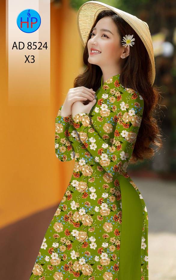 Vải Áo Dài Hoa Đều thiết kế 2021 AD 8524 50 Vải Áo Dài Hoa Đều thiết kế 2021 AD 8524