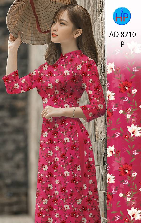 Vải Áo Dài Hoa Đều mới ra AD 8710 37 Vải Áo Dài Hoa Đều mới ra AD 8710