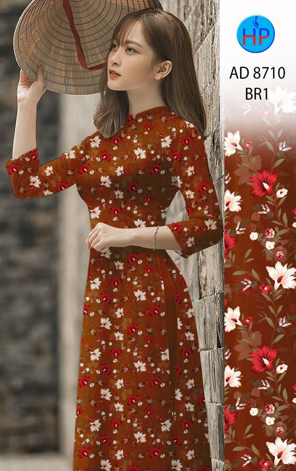 Vải Áo Dài Hoa Đều mới ra AD 8710 39 Vải Áo Dài Hoa Đều mới ra AD 8710