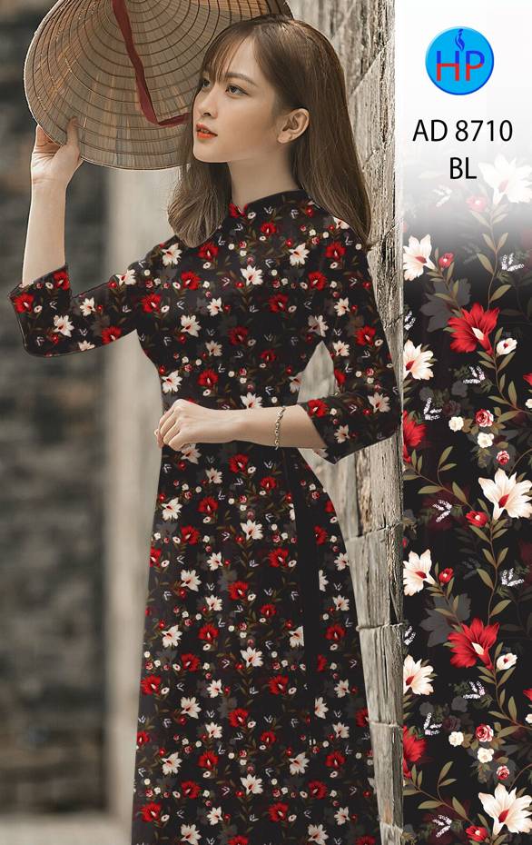Vải Áo Dài Hoa Đều mới ra AD 8710 43 Vải Áo Dài Hoa Đều mới ra AD 8710
