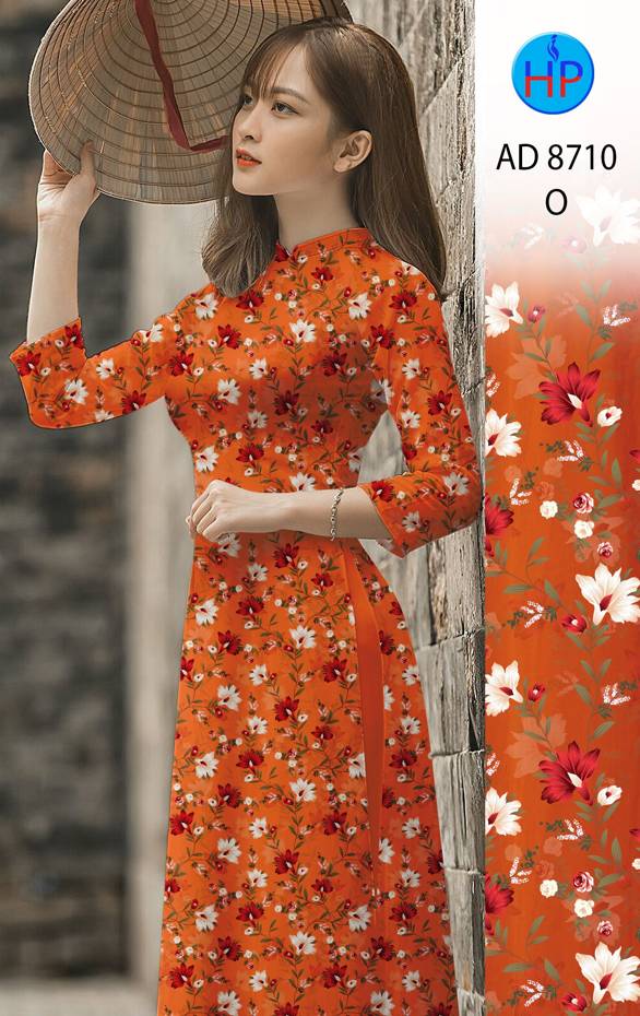 Vải Áo Dài Hoa Đều mới ra AD 8710 46 Vải Áo Dài Hoa Đều mới ra AD 8710