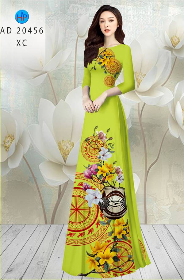 Vải Áo Dài Tết Hoa in 3D thiết kế 2021 AD 20456 49 Vải Áo Dài Tết Hoa in 3D thiết kế 2021 AD 20456