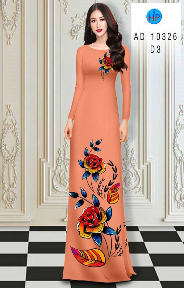 Vải Áo Dài Hoa Hồng thiết kế 2021 AD 10326 40 Vải Áo Dài Hoa Hồng thiết kế 2021 AD 10326