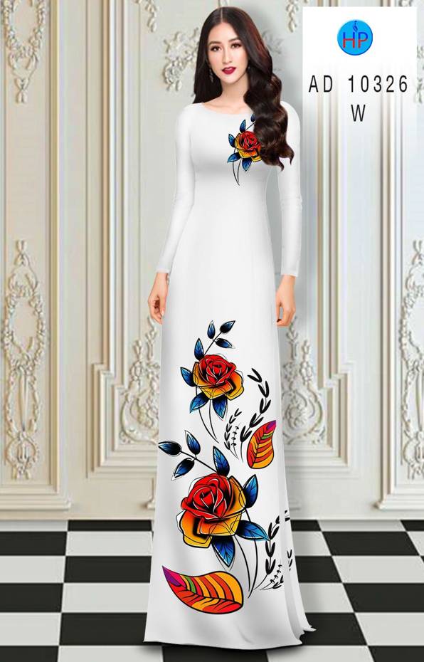 Vải Áo Dài Hoa Hồng thiết kế 2021 AD 10326 38 Vải Áo Dài Hoa Hồng thiết kế 2021 AD 10326