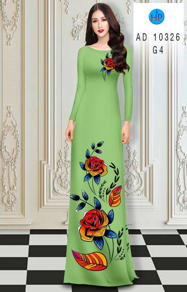 Vải Áo Dài Hoa Hồng thiết kế 2021 AD 10326 42 Vải Áo Dài Hoa Hồng thiết kế 2021 AD 10326