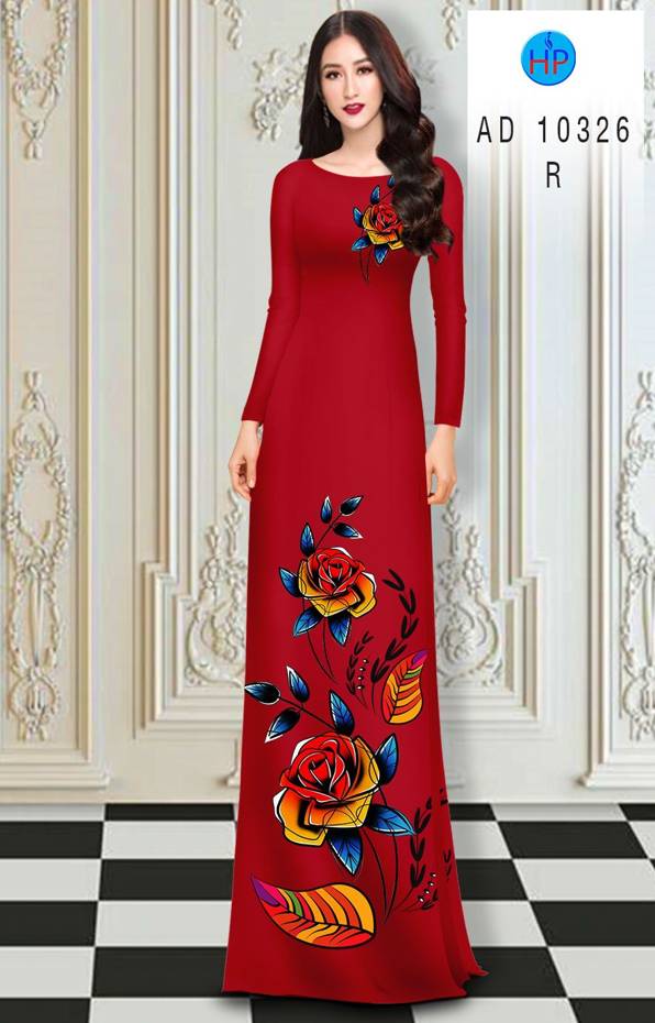 Vải Áo Dài Hoa Hồng thiết kế 2021 AD 10326 49 Vải Áo Dài Hoa Hồng thiết kế 2021 AD 10326