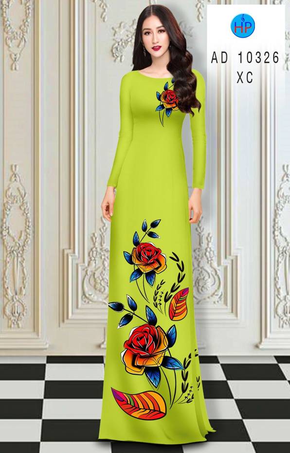 Vải Áo Dài Hoa Hồng thiết kế 2021 AD 10326 50 Vải Áo Dài Hoa Hồng thiết kế 2021 AD 10326